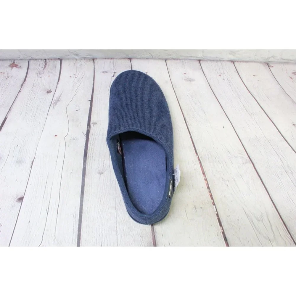 LL Bean Blue Sweater Knit Fleece Cozy Comfort Slipper Scuff Size 10 M - Picture 6 of 9